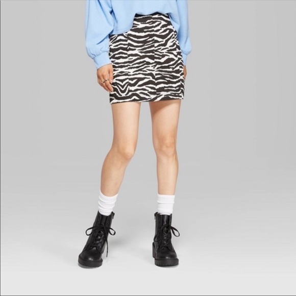 Wild Fable Black White Zebra Print 